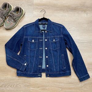 Gap Denim Icon Seamed Trucker‎ Jean Jacket Women's L Color Blue
